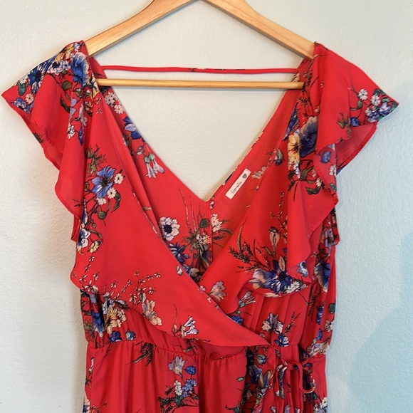 Soprano Red Floral Maxi Dress - Picture 3 of 9